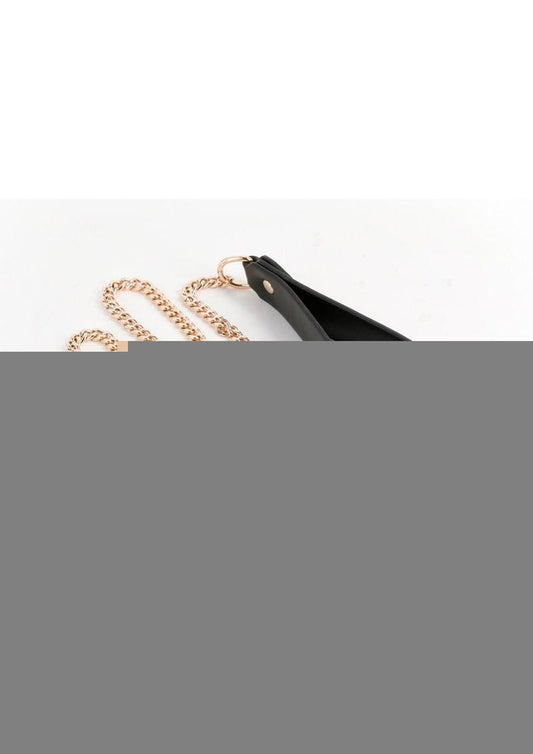 Fetish and Fashion Nyx Leash - Black/Gold