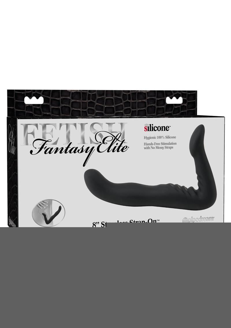 Fetish Fantasy Elite Strapless Strap-On Silicone - Black - 8in