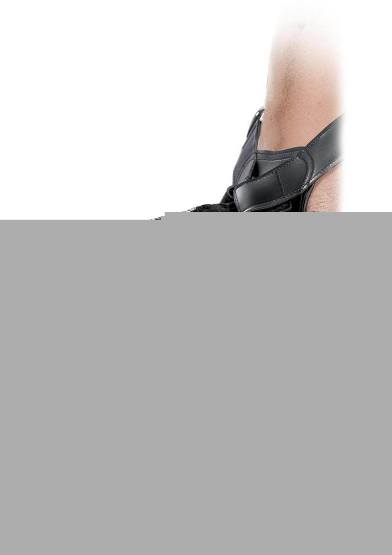 Fetish Fantasy Extreme Hollow Strap-On Dildo and Harness - Black - 10in