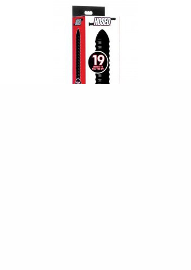 Hosed Ribbed Hose - 19in Long - Black