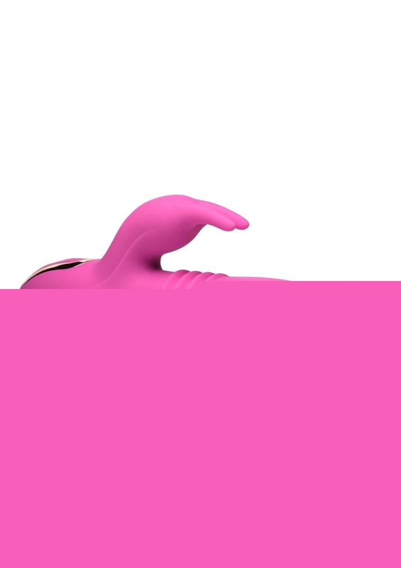 Inmi Lil' Swell 35x Thrusting and Swelling Rechargeable Silicone Rabbit Vibrator - Pink