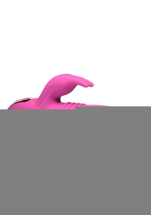 Inmi Lil' Swell 35x Thrusting and Swelling Rechargeable Silicone Rabbit Vibrator - Pink