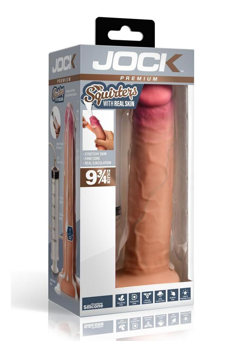 Jock Ejaculating Silicone Dildo - Vanilla - 9.75in
