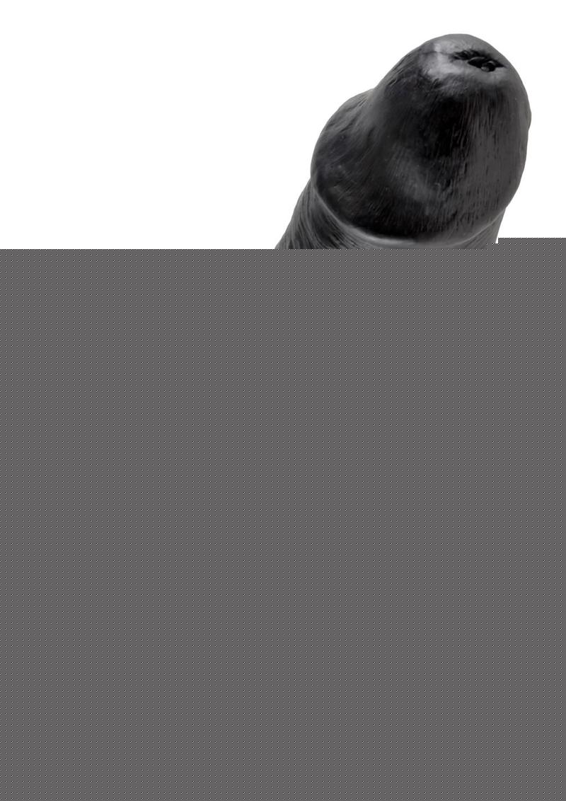 King Cock Dildo with Balls - Black - 10in