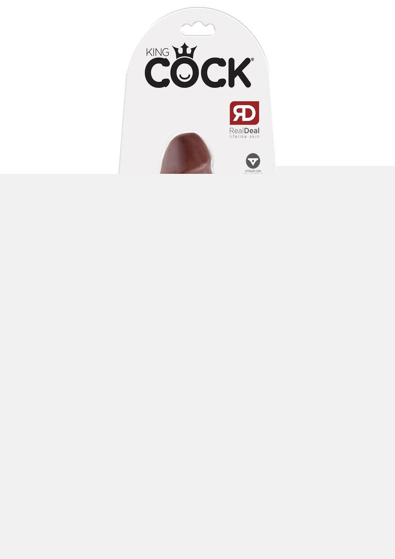King Cock Dildo with Balls - Brown/Chocolate - 10in