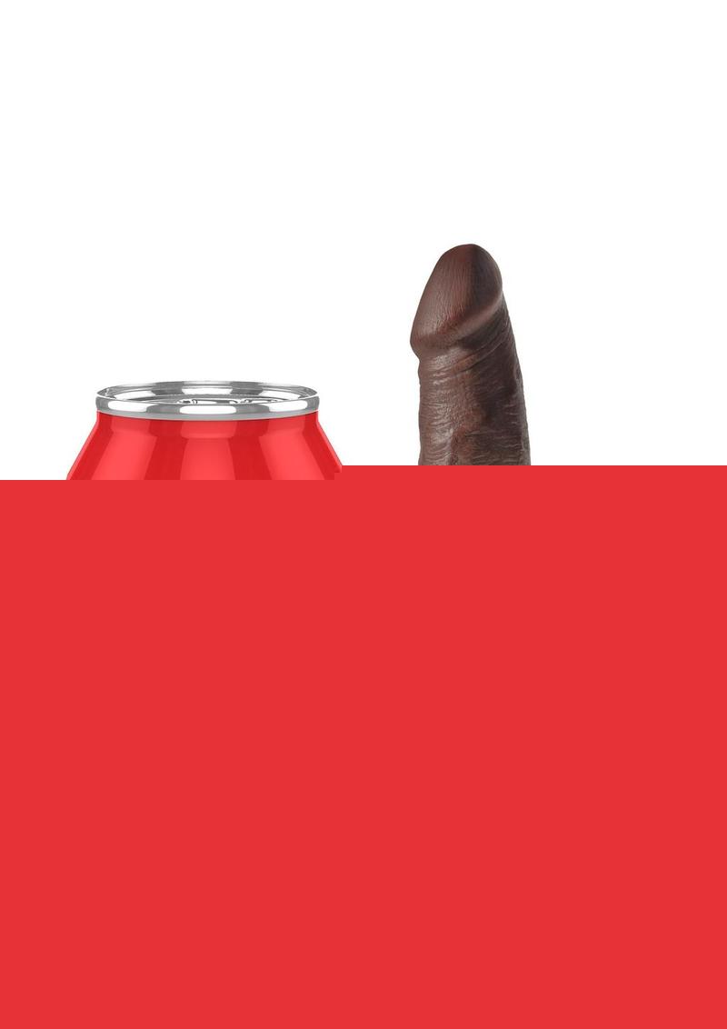 King Cock Dildo with Balls - Brown/Chocolate - 6in