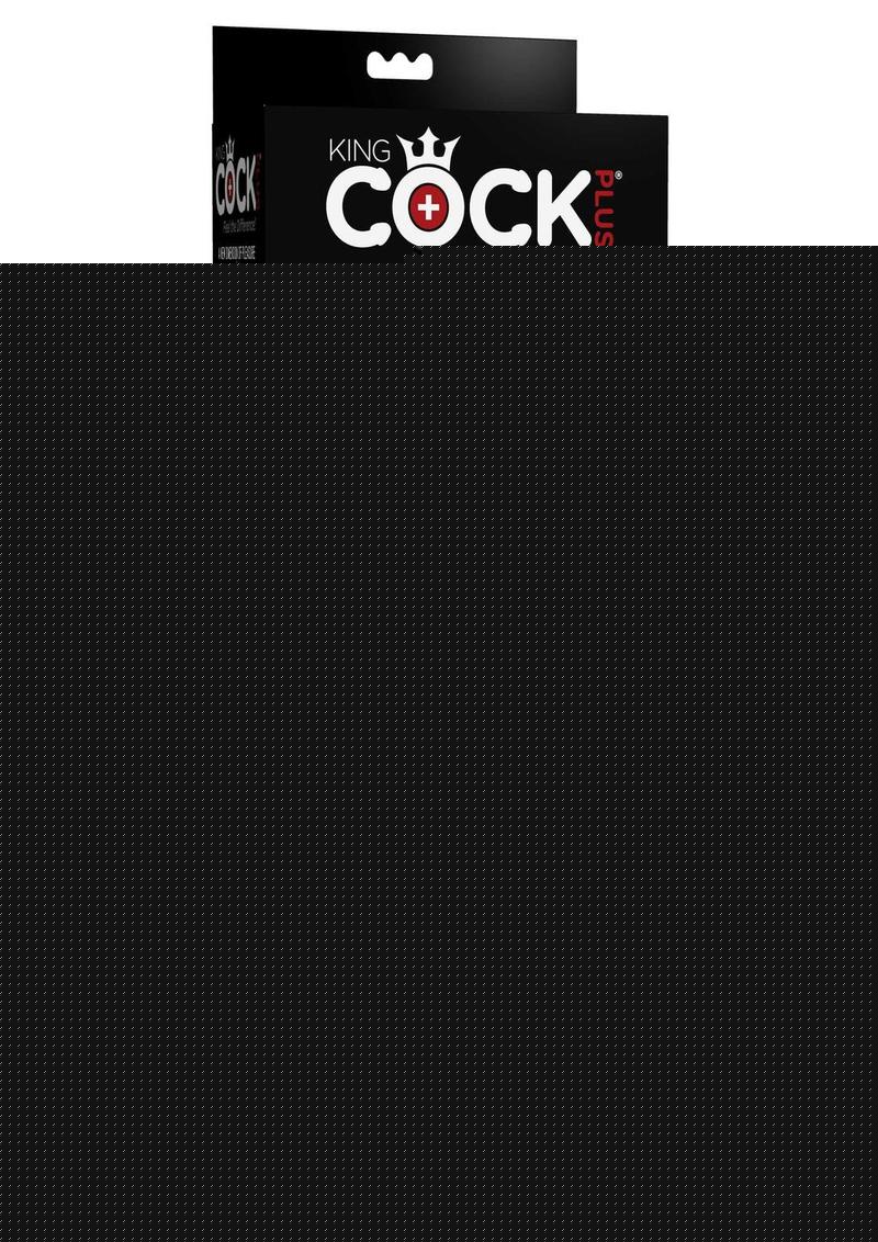 King Cock Plus Triple Density Dildo with Balls - Vanilla - 7.5in