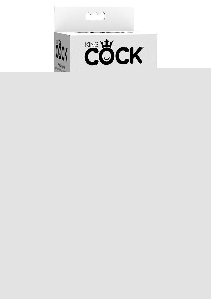 King Cock Vibrating Dildo with Balls - Vanilla - 9in