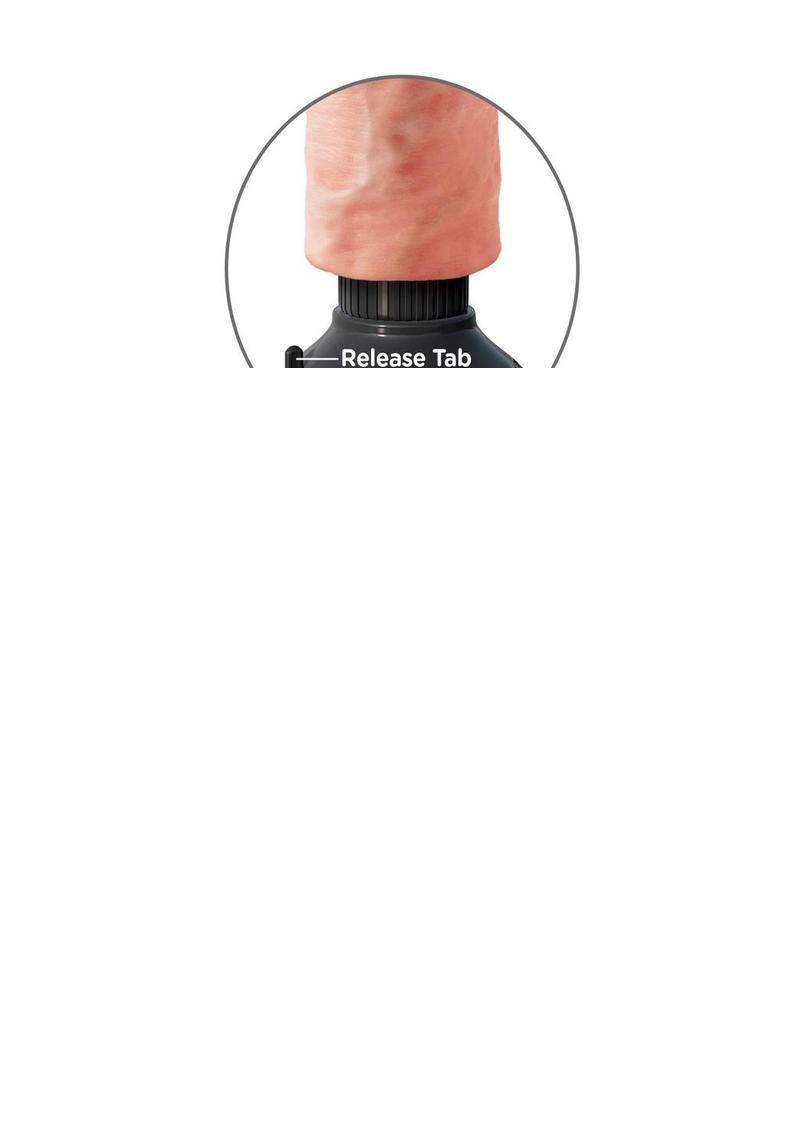 King Cock Vibrating Realistic Dildo Waterproof - Vanilla - 10in