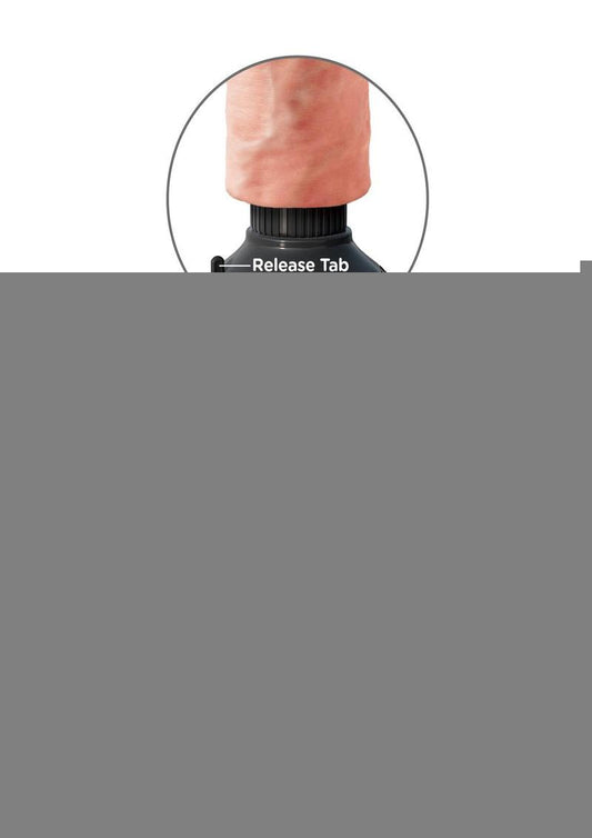 King Cock Vibrating Realistic Dildo Waterproof - Vanilla - 10in