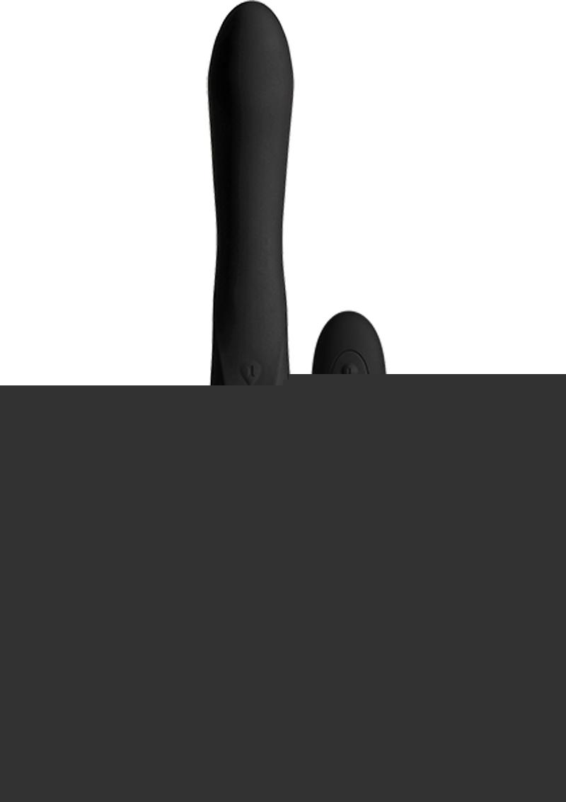 Kink Dual Flex Vibrator with Remote Control - Black