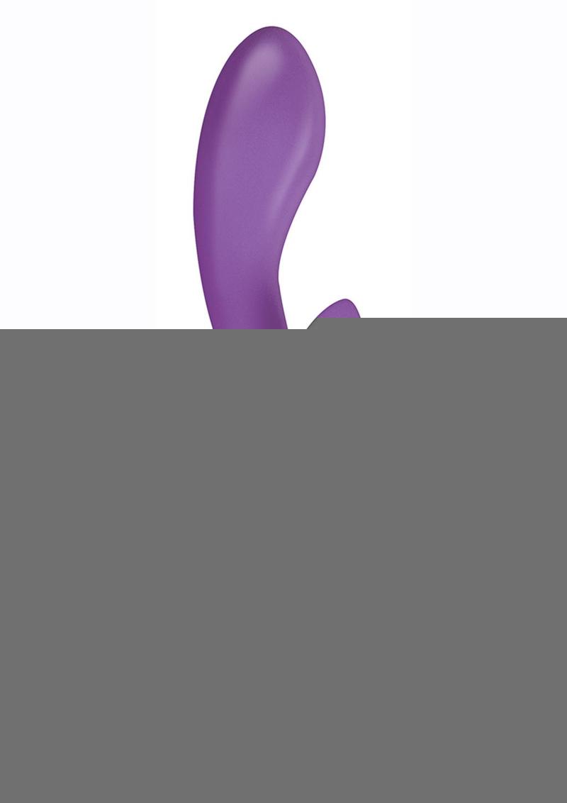 Lotus Sensual Massager #2 Silicone Rabbit Vibrator - Purple/White