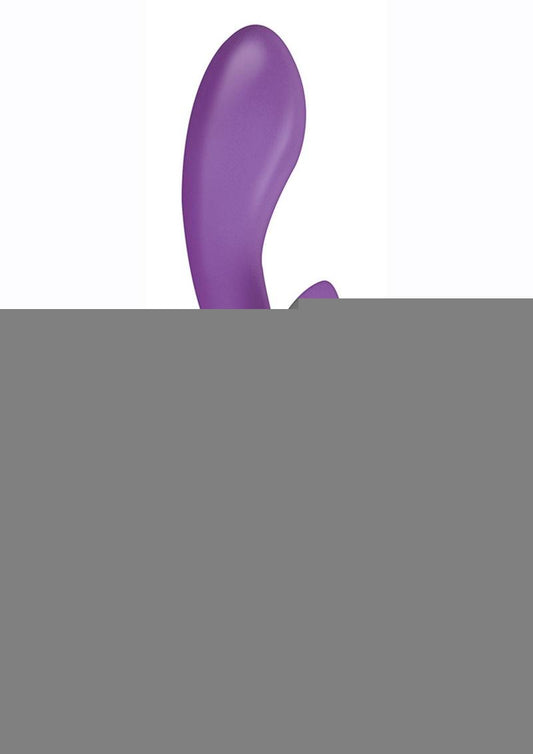 Lotus Sensual Massager #2 Silicone Rabbit Vibrator - Purple/White