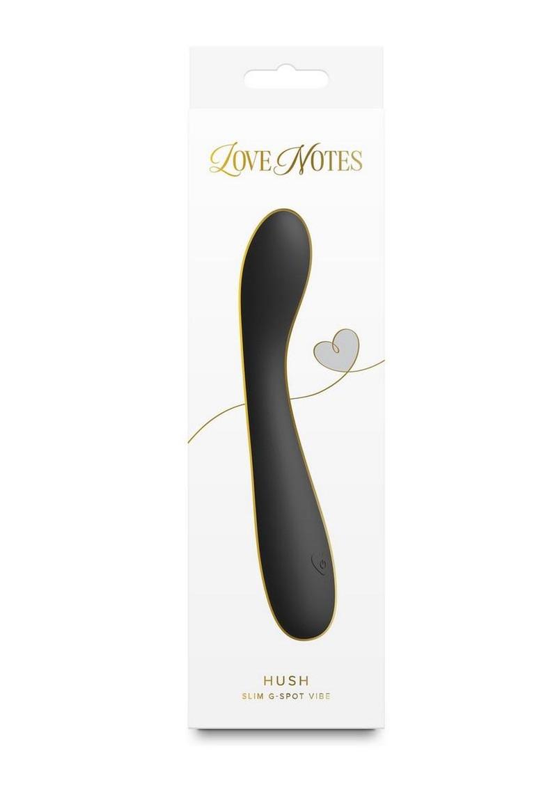 Love Notes Hush Rechargeable Silicone Flexible G-Spot Vibrator - Black