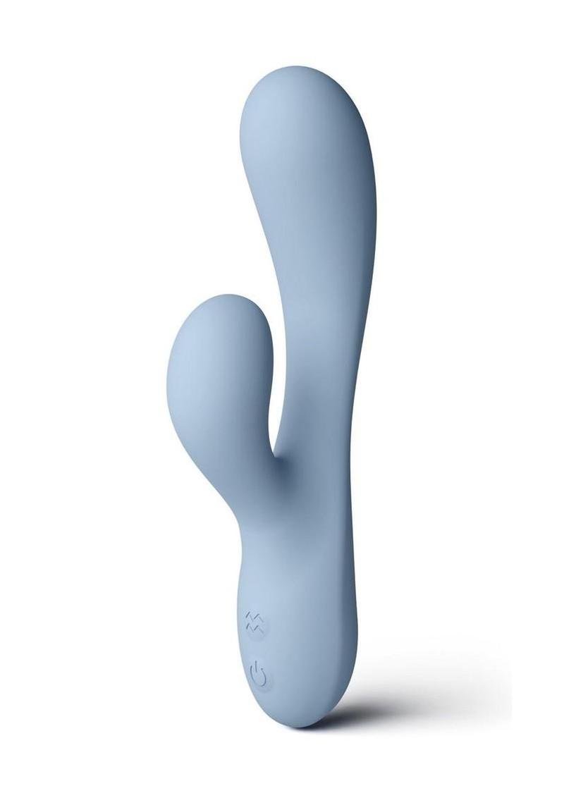 Love Notes Unforgettable Rechargeable Silicone Flexible Rabbit Vibrator - Blue
