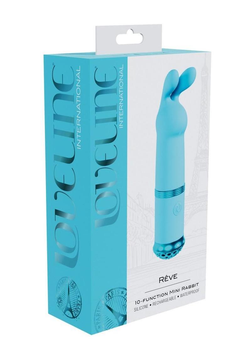 Loveline Reve 10 Function Silicone Rechargeable Mini Rabbit - Blue