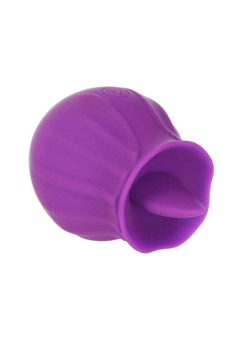 M'lady Flickering Tongue and Vibrating Silicone Rechargeable Clitoral Stimulator - Purple