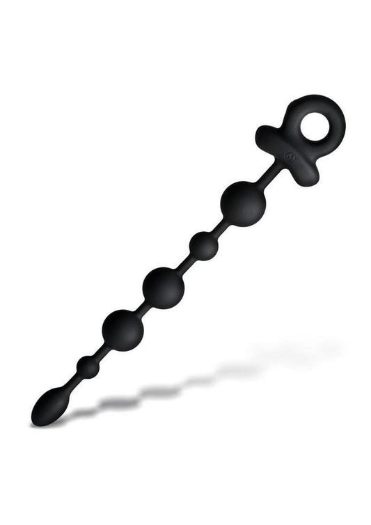 Master Series Balls Deep Vibrating Silicone Anal Beads - Black