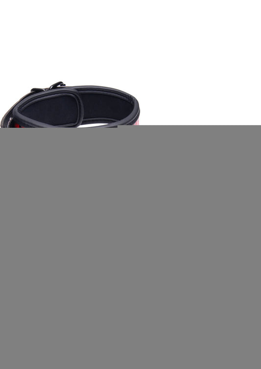 Master Series - Crimson Tied Chained Collar with Leash - Black/Red