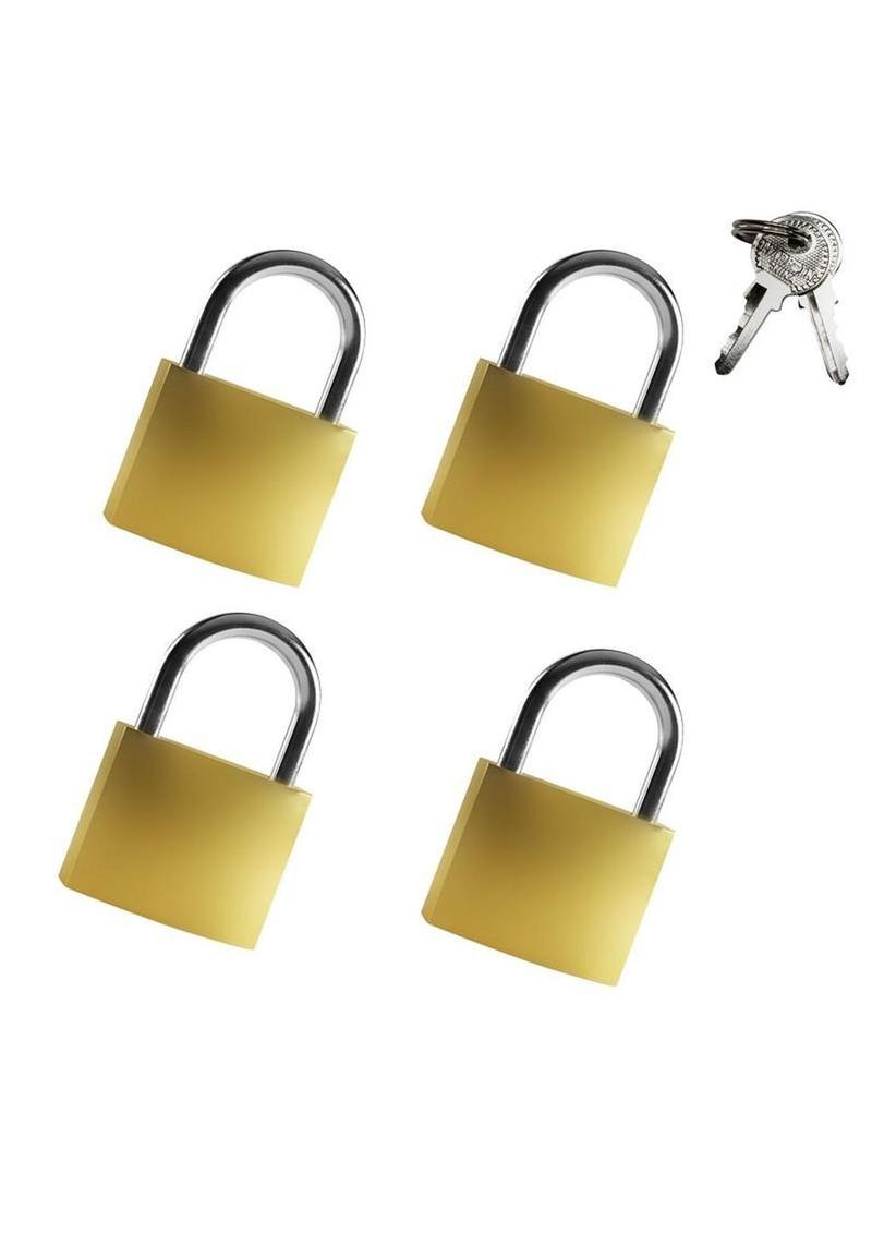 Master Series Padlock - Gold/Silver - 4 Pack/Set