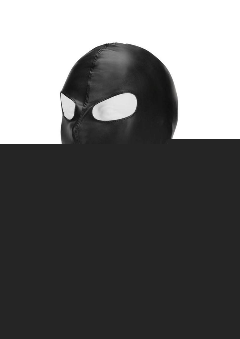 ME YOU US Hood with Eyes Pu Leather Bondage Hood - Black