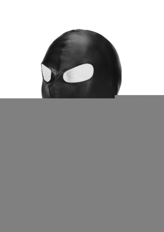 ME YOU US Hood with Eyes Pu Leather Bondage Hood - Black