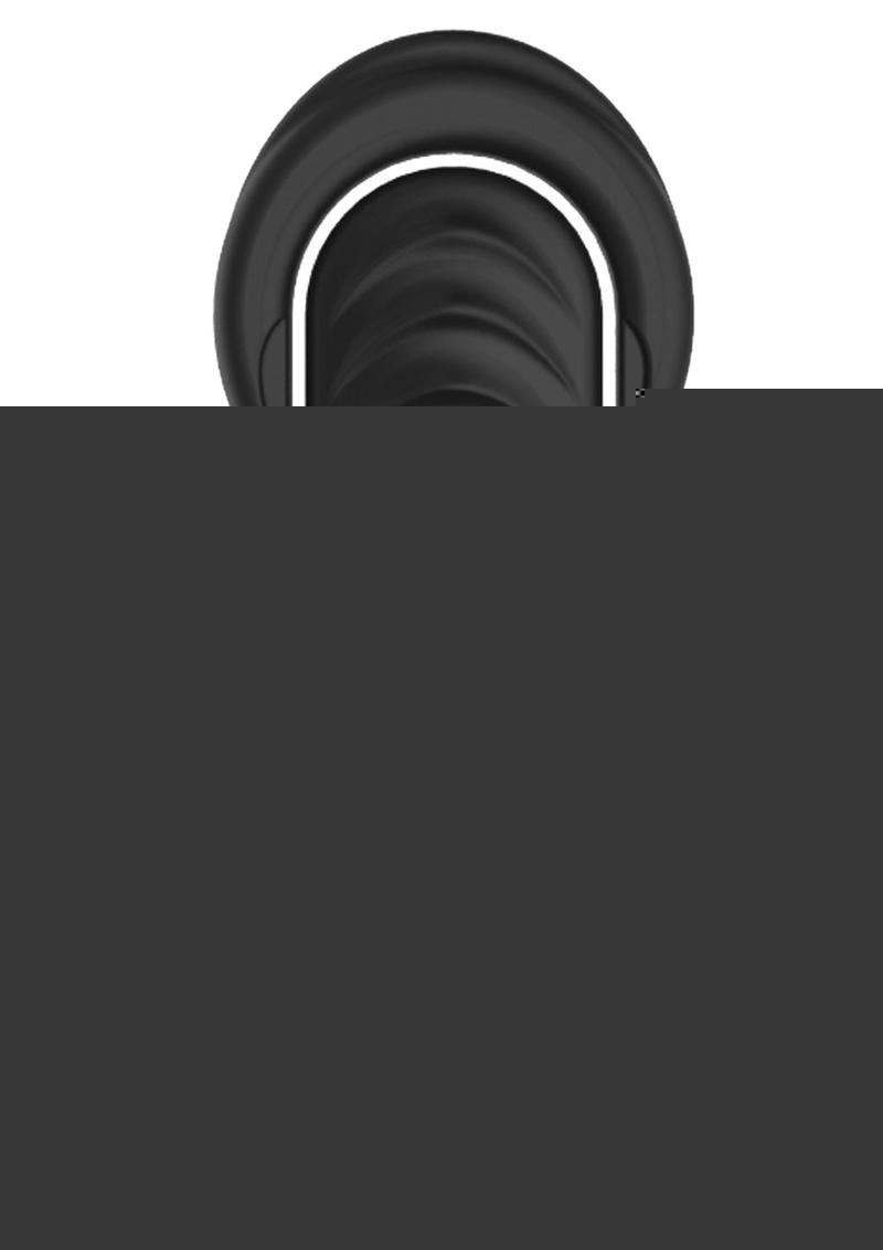 My Cockring Double Loop Silicone Cock Ring and Scrotum Cinch - Black