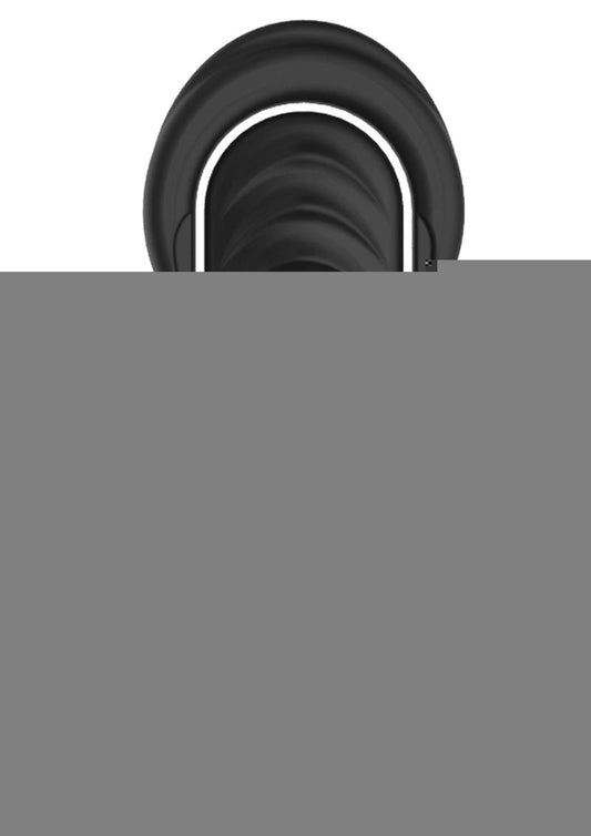 My Cockring Double Loop Silicone Cock Ring and Scrotum Cinch - Black