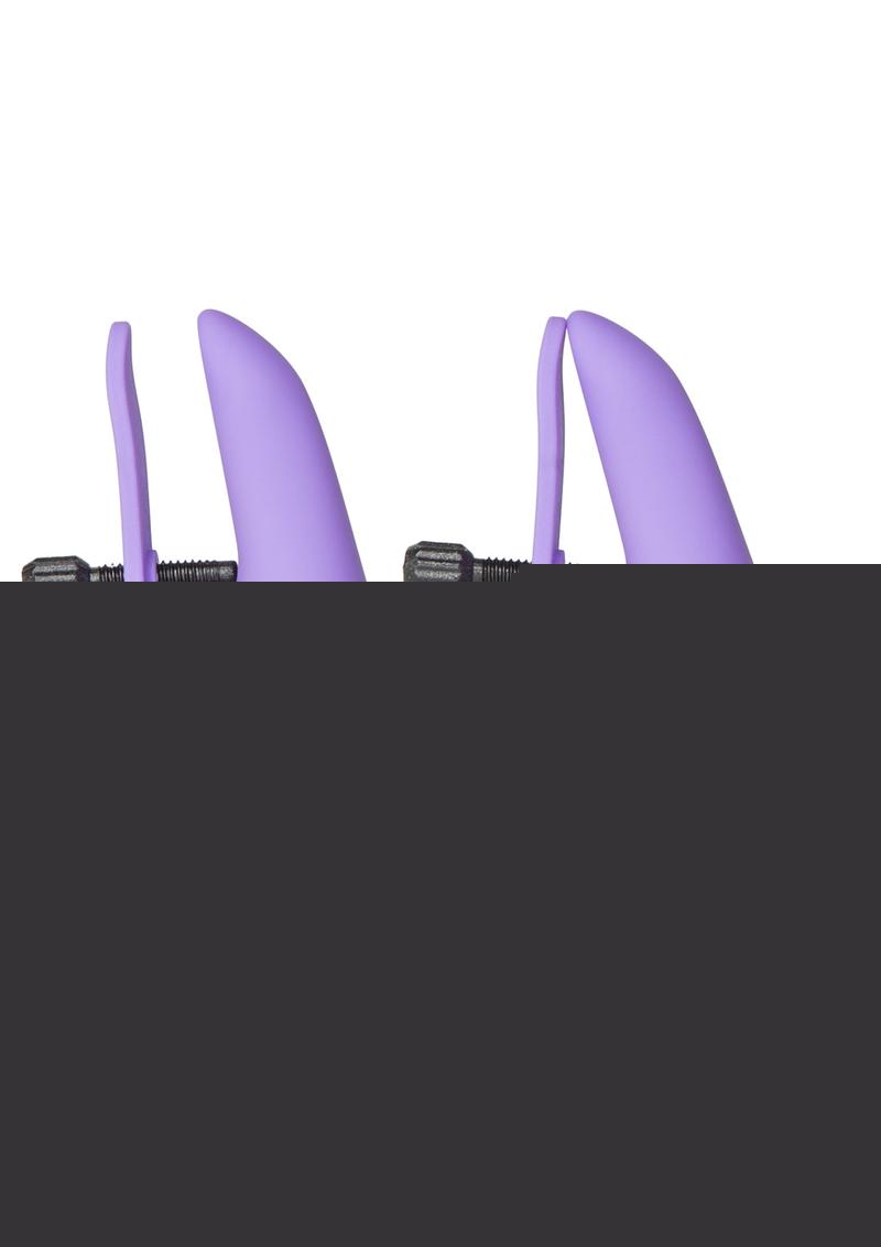Nipplettes Virbrating Nipple Clamps - Purple