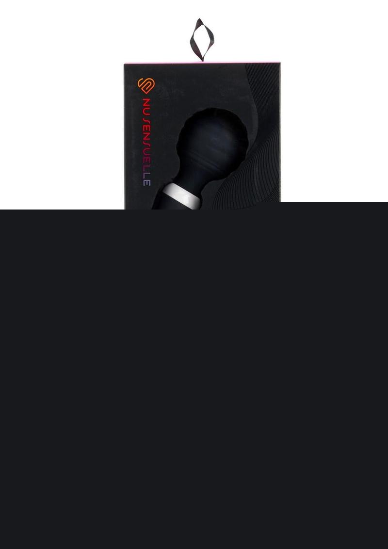 Nu Sensuelle Lolly Nubii Flexible Rechargeable Silicone Wand - Black/White