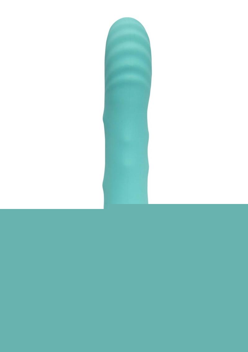 Nu Sensuelle Roxii Rechargeable Silicone Wand with Roller Motion - Blue/Electric Blue