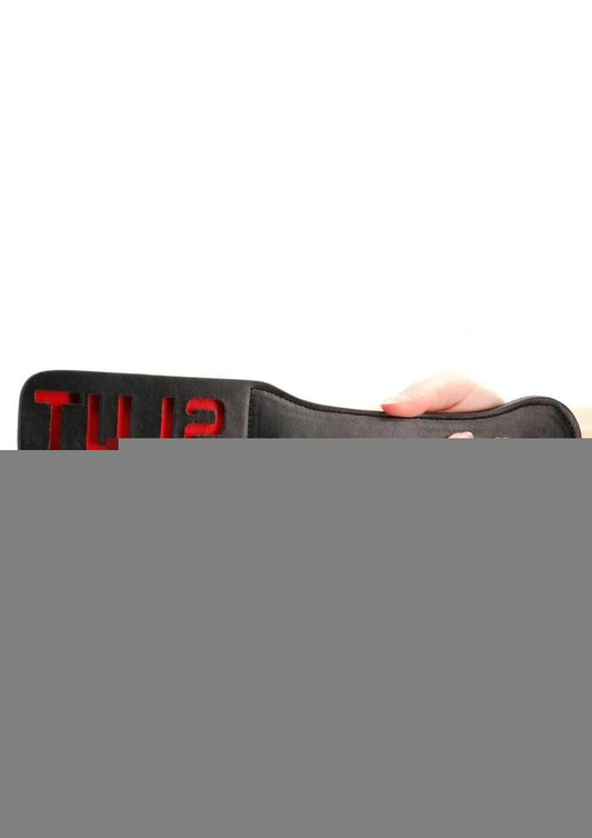 Ouch! Leather Paddle Slut - Black