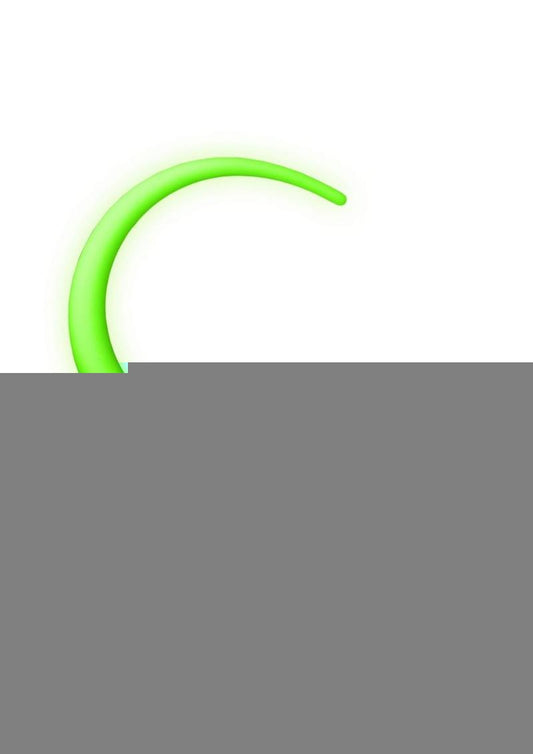 Ouch! Puppy Tail Silicone Plug - Glow In The Dark/Green