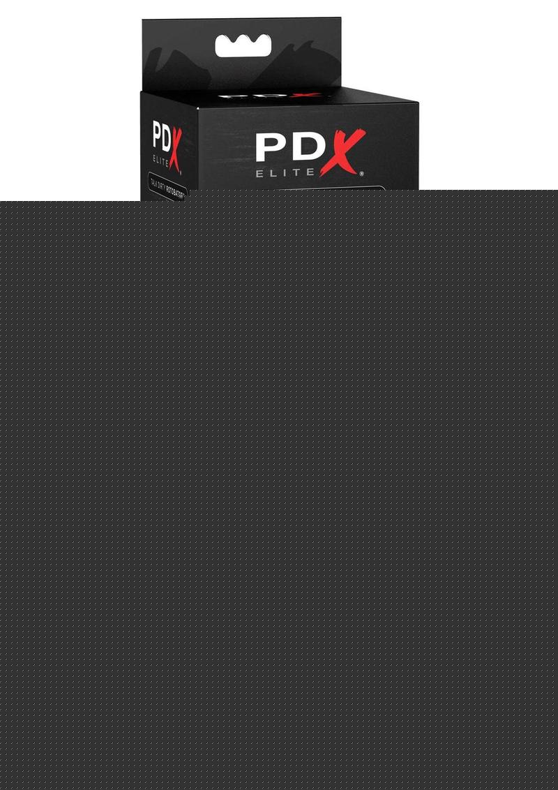 Pipedream Extreme Elite Rechargeable Talk Dirty Rotobator Masturbator - Pussy - Black/Clear/Flesh