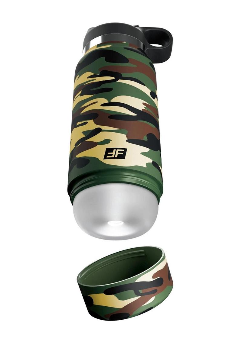 Pdx Plus Fap Flask Happy Camper Stroker - Frosted/Camo - Multicolor/White