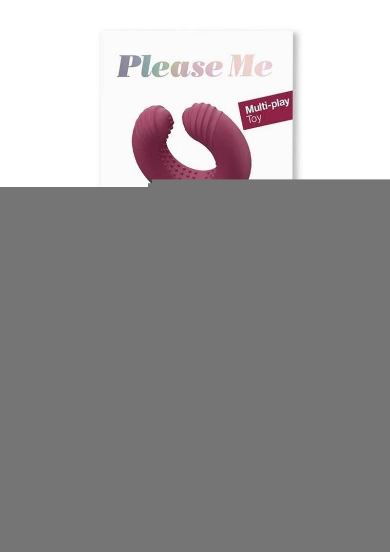 Please Me Rechargeable Silicone Vibrator - Plum Star/Purple
