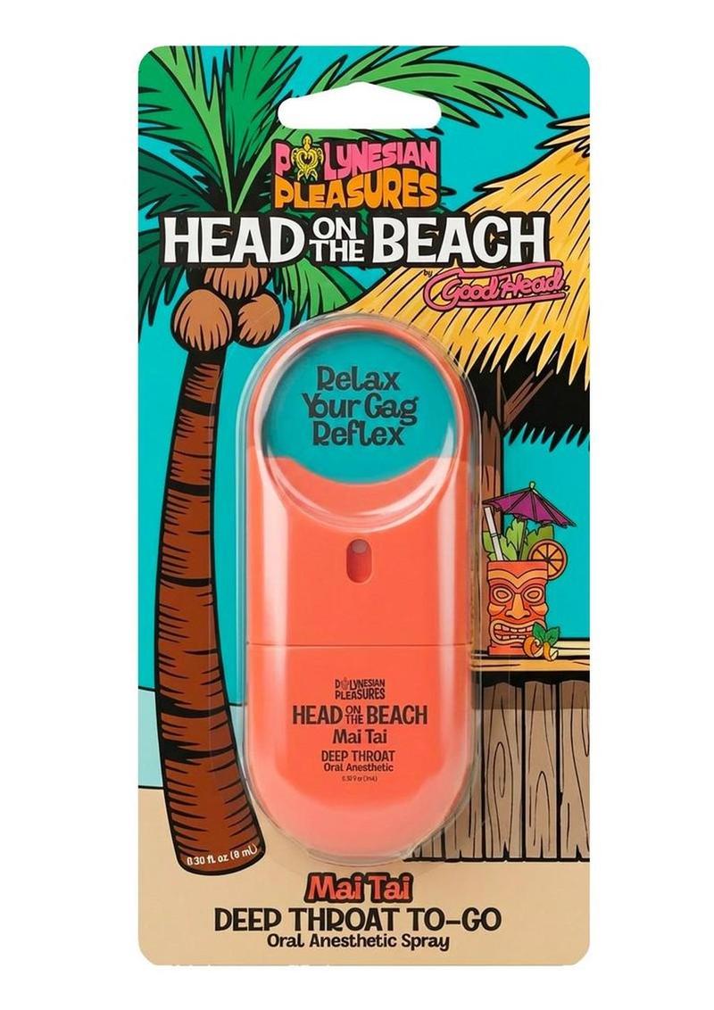Polynesian Pleasures Head On The Beach By Goodhead Deep Throat Spray To-Go .30oz - Mai Tai