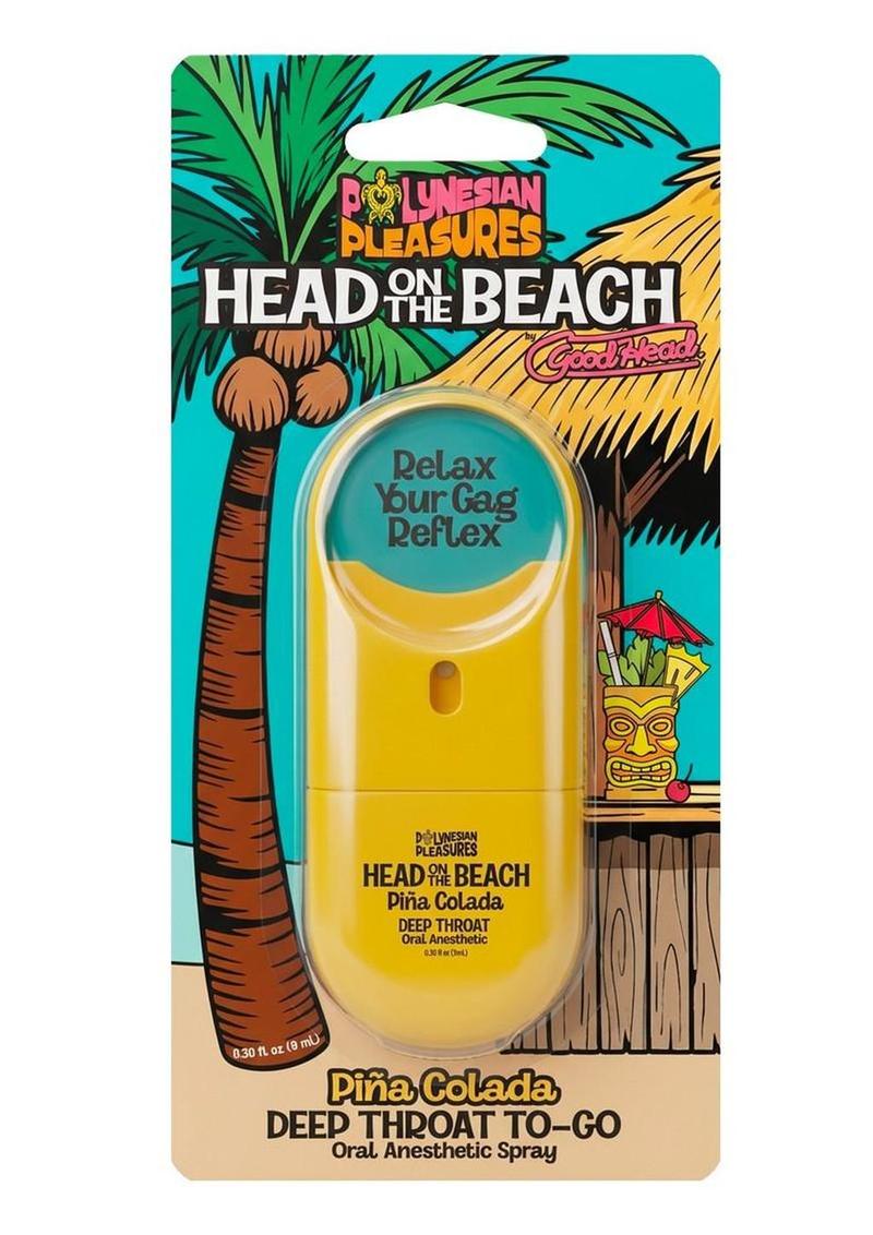 Polynesian Pleasures Head On The Beach By Goodhead Deep Throat Spray To-Go .30oz - Pina Colada