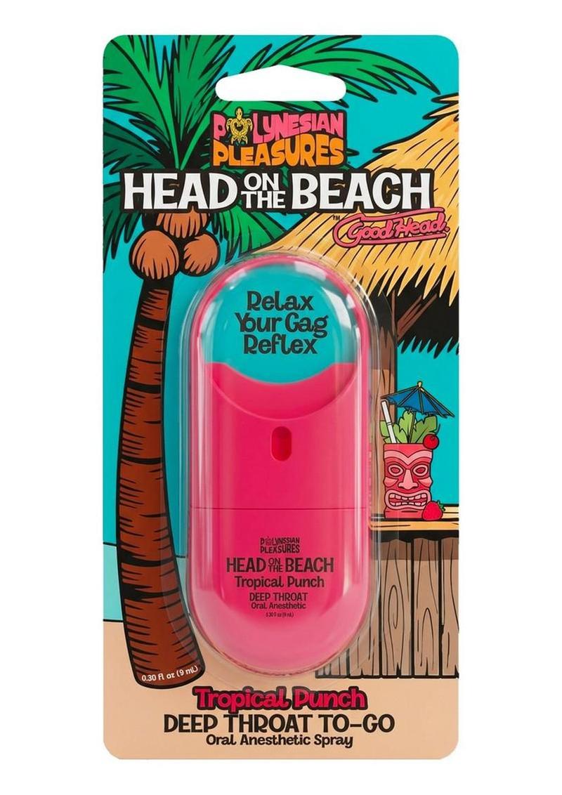 Polynesian Pleasures Head On The Beach By Goodhead Deep Throat Spray To-Go .30oz - Tropical Punch