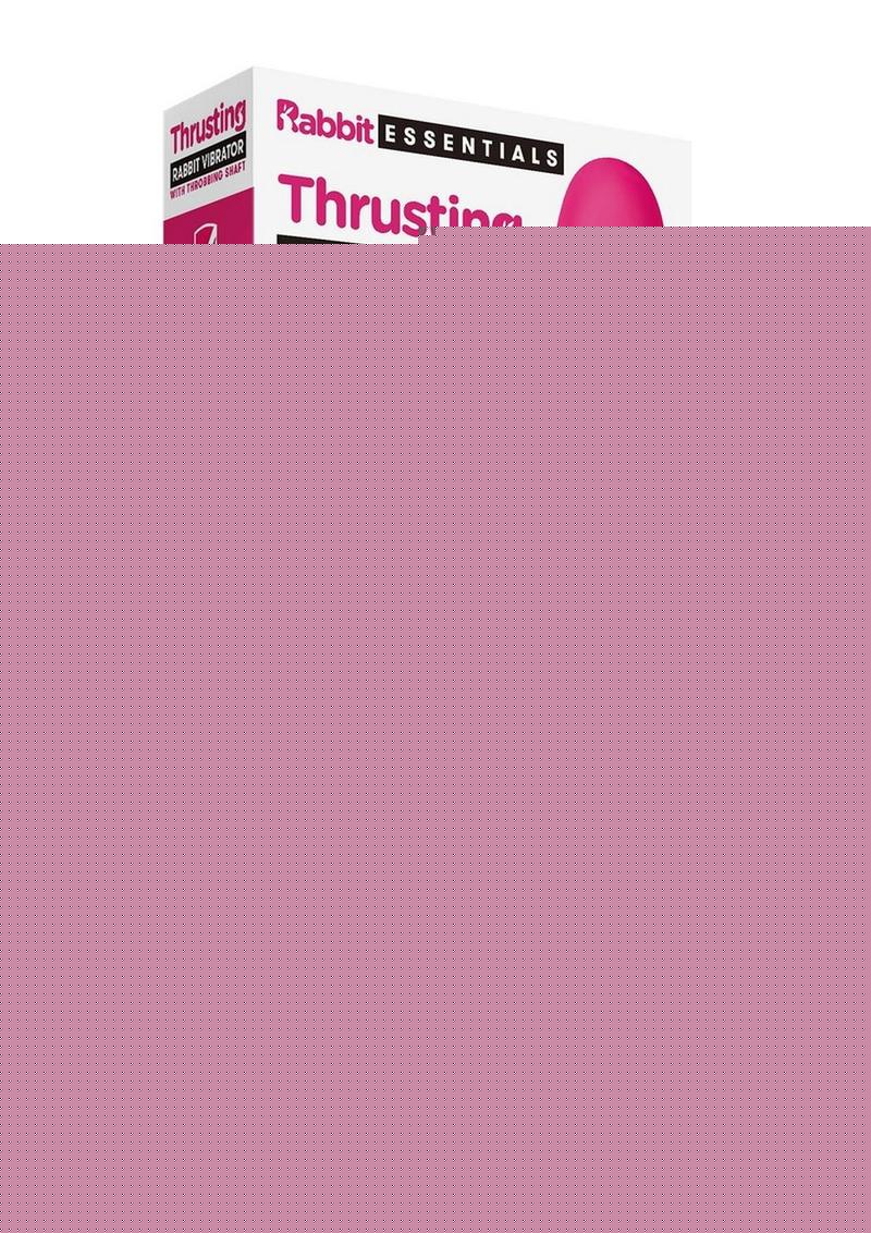 Rabbit Essentials Silicone Rechargeable Thrusting Rabbit Vibrator - Hot Pink/Pink
