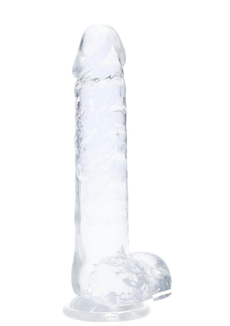 Realrock Crystal Clear Led Touch Rechargeable Dong - Clear - 6in