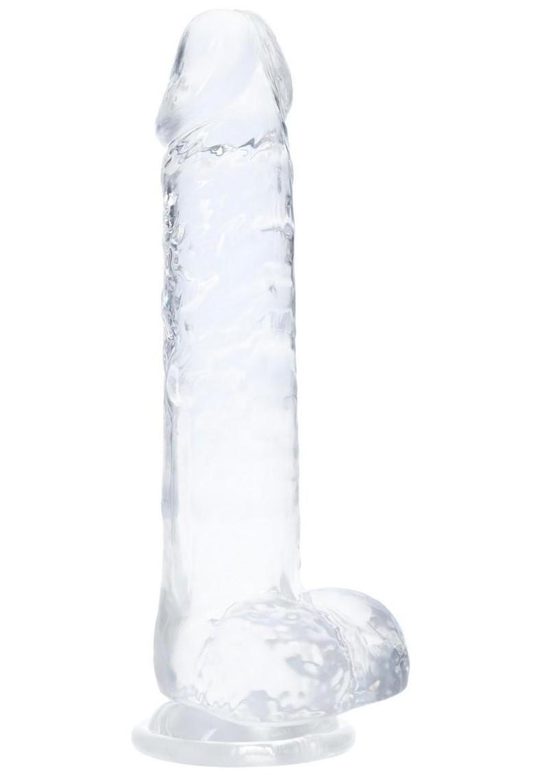 Realrock Crystal Clear Led Touch Rechargeable Dong - Clear - 8in