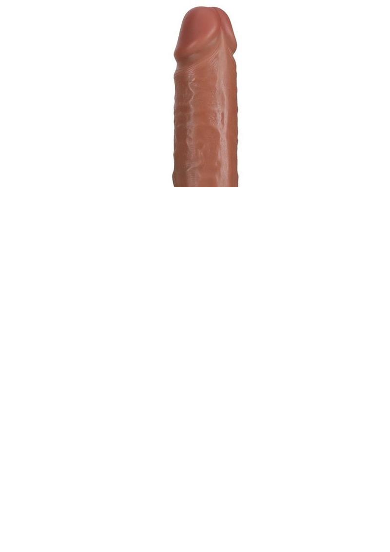 Realrock Realistic Skin Thick Double Ended Dong - Caramel - 14in