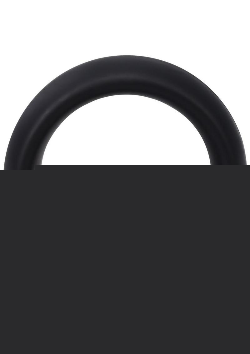 Rock Solid The Silicone Collar Cock Ring - Black - Small