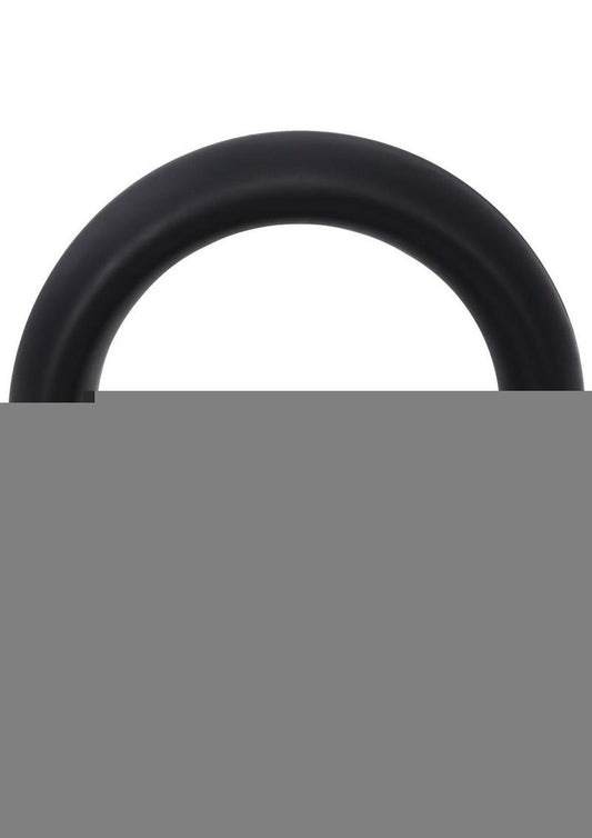 Rock Solid The Silicone Collar Cock Ring - Black - Small