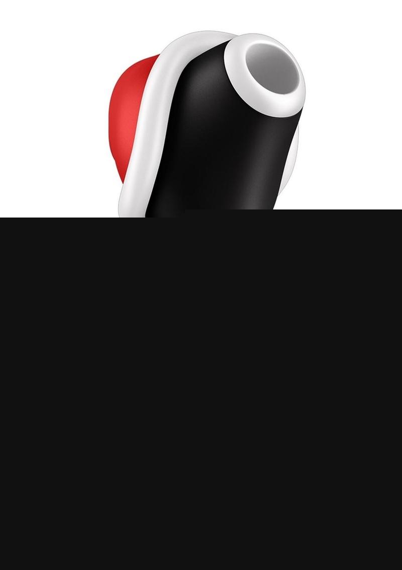 Satisfyer Penguin Silicone Rechargeable Clitoral Stimulator Holiday Edition - Black/White