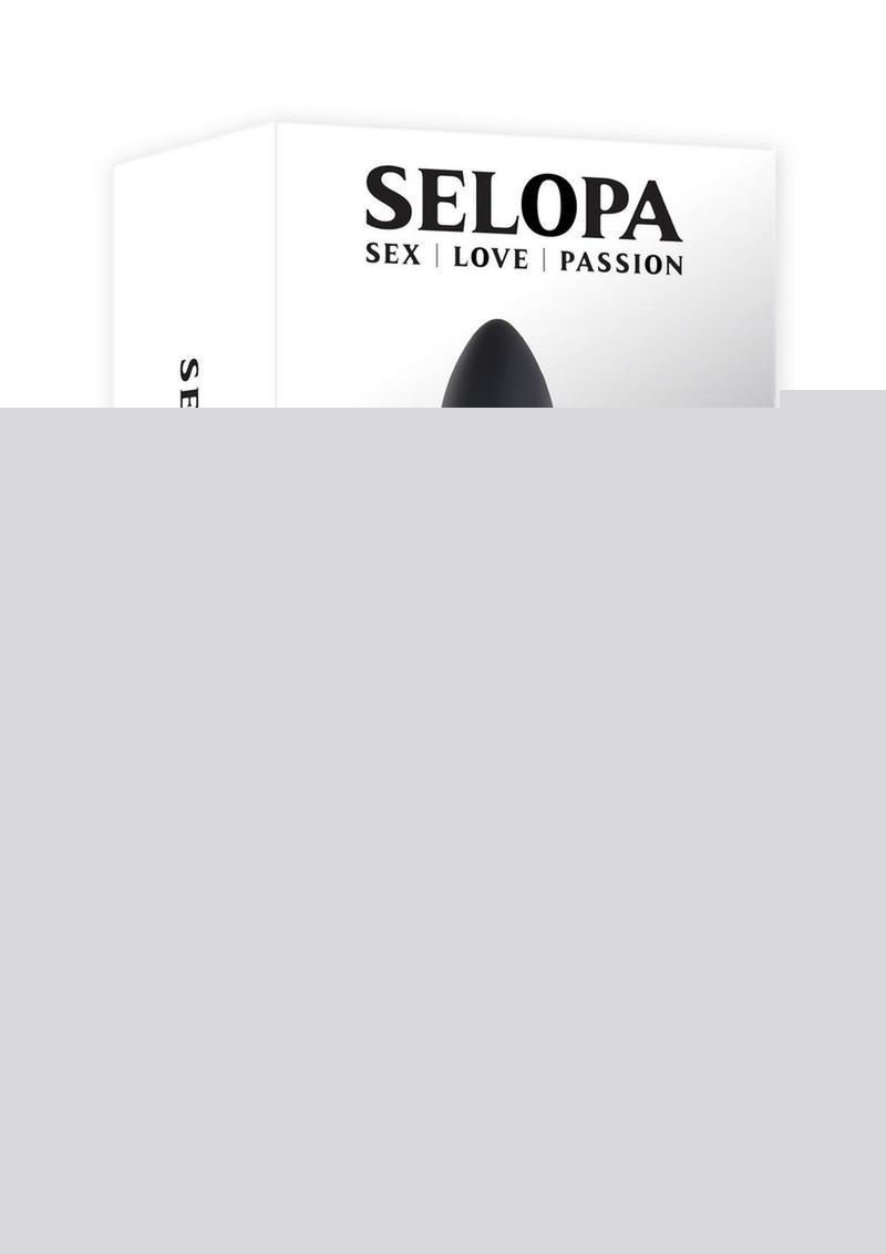 Selopa Black Beauty Rechargeable Silicone Vibrating Plug - Black