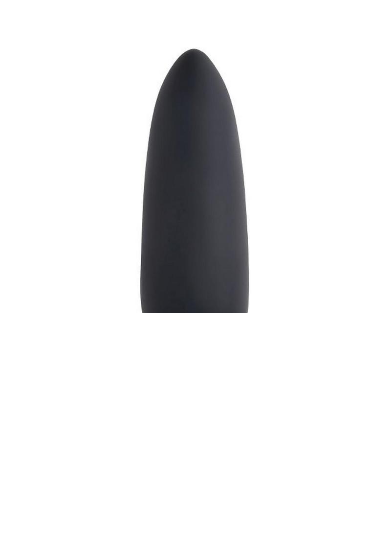 Selopa Black Beauty Rechargeable Silicone Vibrating Plug - Black