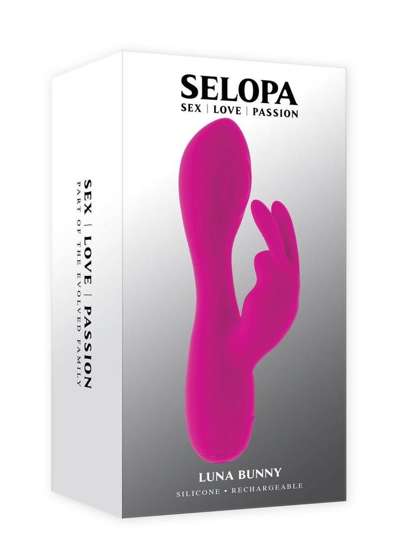 Selopa Luna Bunny Rechargeable Silicone Rabbit Vibrator - Pink