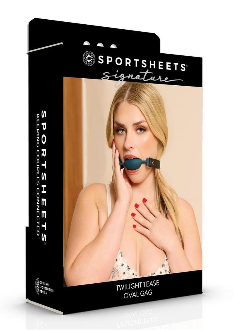 Signature Twilight Tease Oval Gag - Blue/Silver